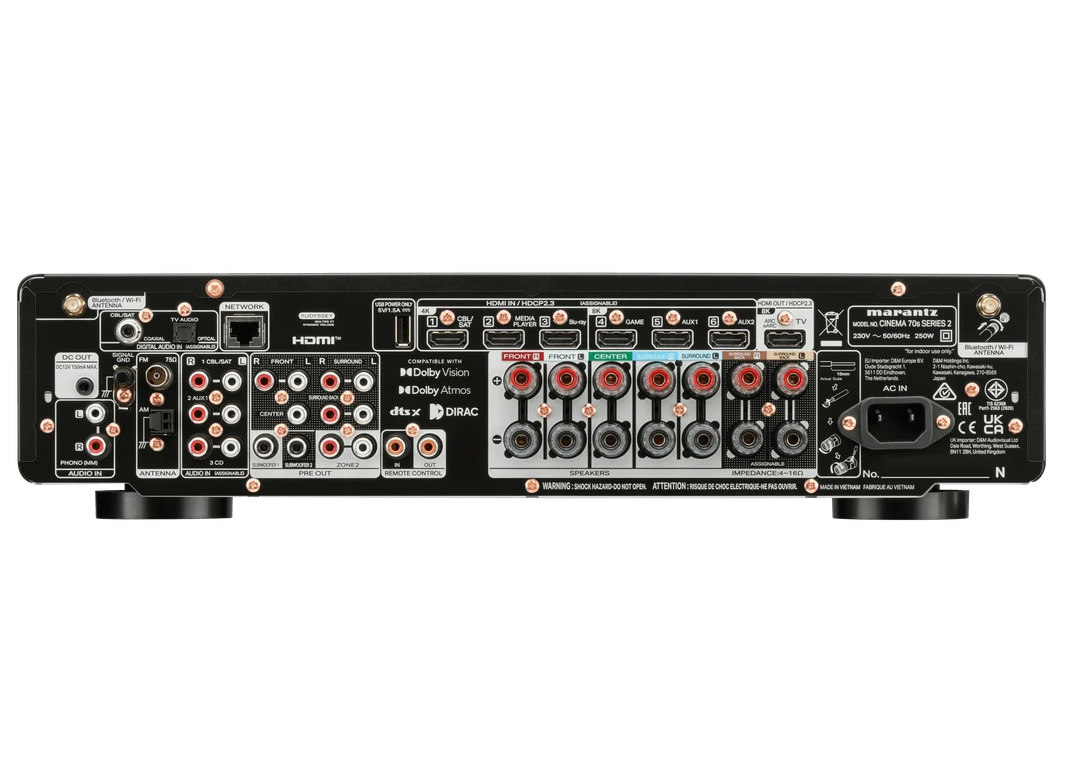 Marantz CINEMA 70s SERIES 2 bakside med HDMI